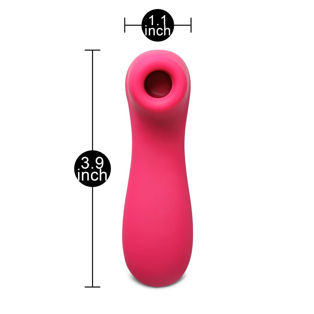 12 Speeds Red Color Silicone Rechargeable Clitoral Stimulator