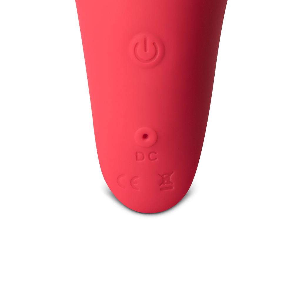 12 Speeds Red Color Silicone Rechargeable Vibrator with Tongue