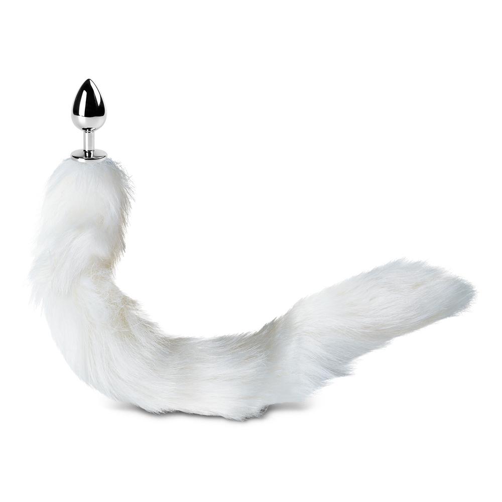 17.7'' White Color Tail Butt Plug