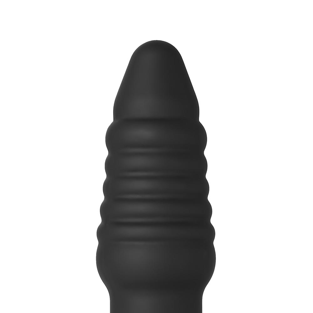 2 PCS Black Color Vibrating Silicone Butt Plug