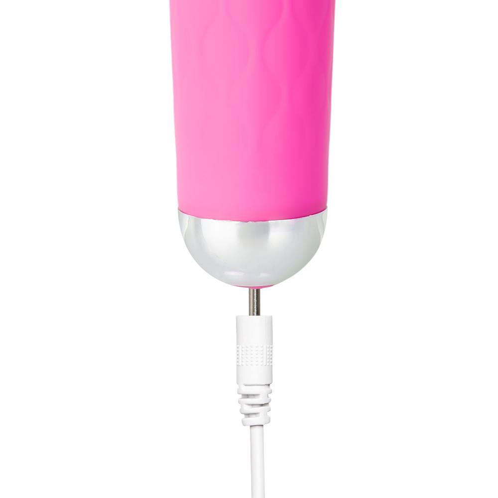 20-Speed Magenta Silicone Rechargeable Magic Wand Massager