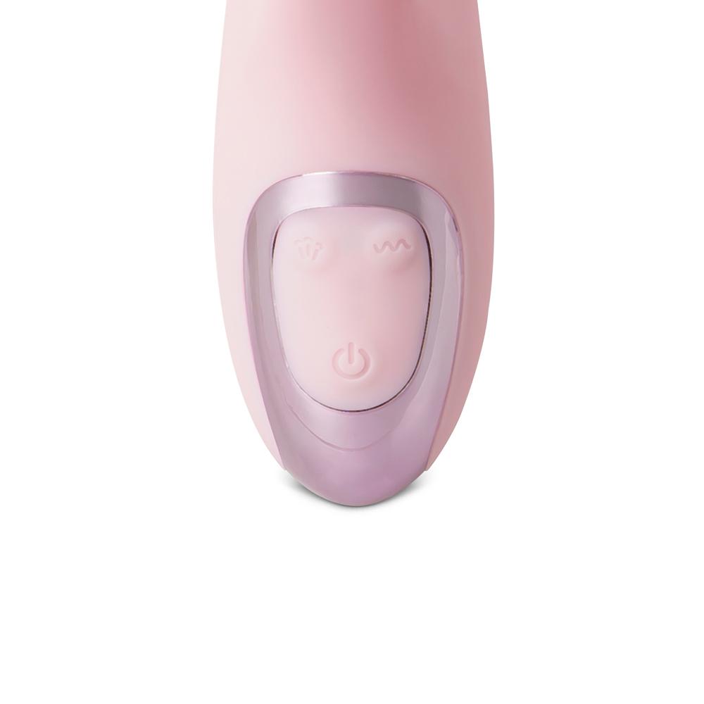 20-Speed Pink Color Silicone Rabbit Vibrator with Clitoral Sucking Stimulator