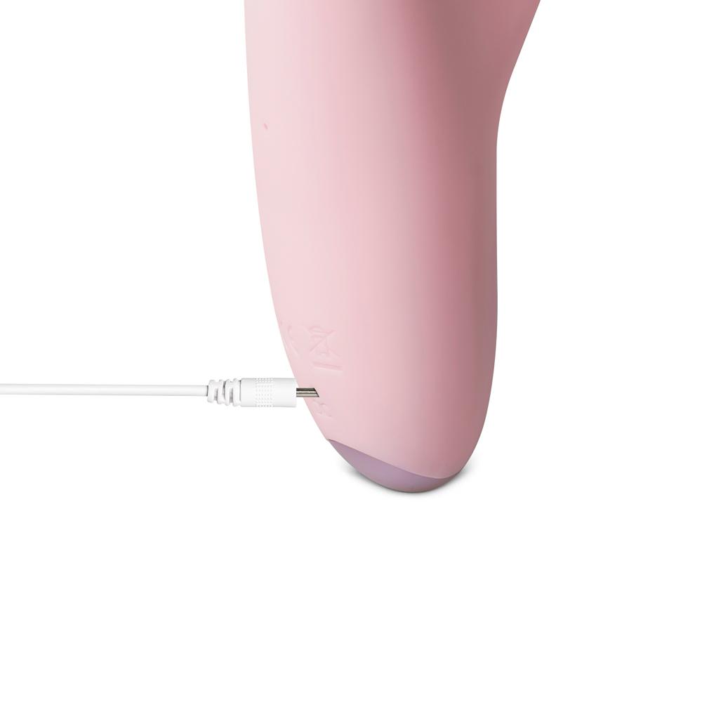 20-Speed Pink Color Silicone Rabbit Vibrator with Clitoral Sucking Stimulator