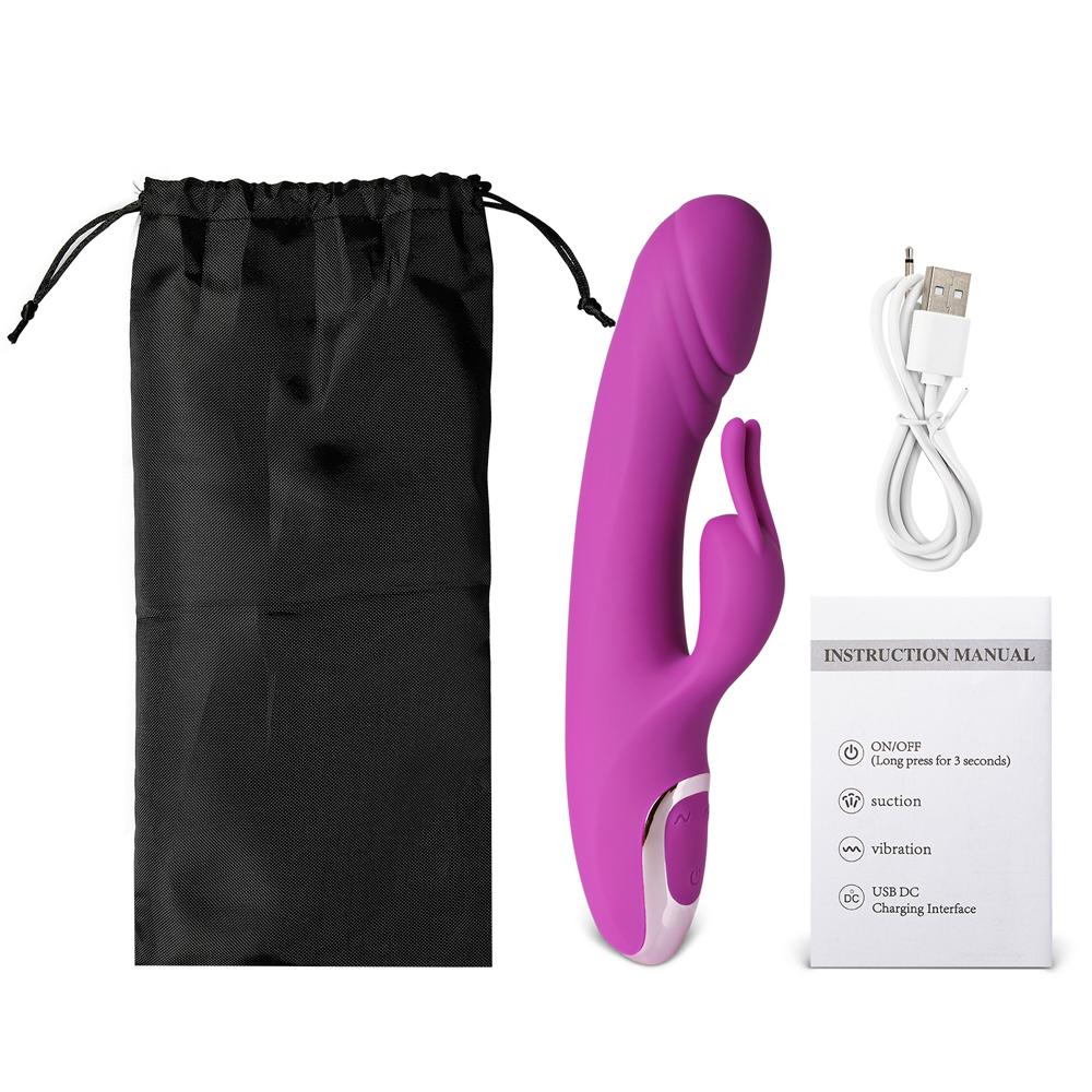 20-Speed Purple Color Silicone Rabbit Vibrator