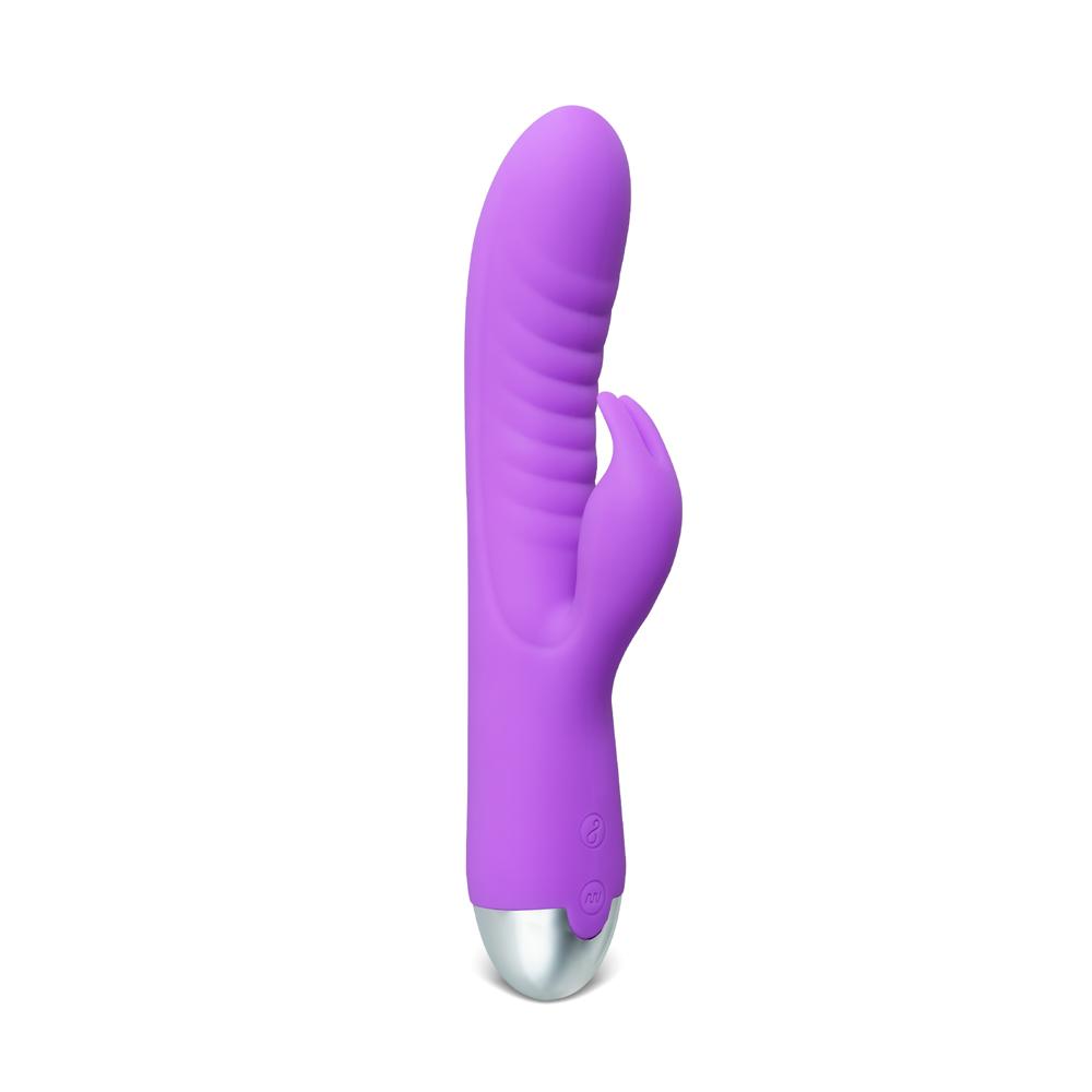 20-Speed Purple Color Silicone Rabbit Vibrator with Finger Picking Function