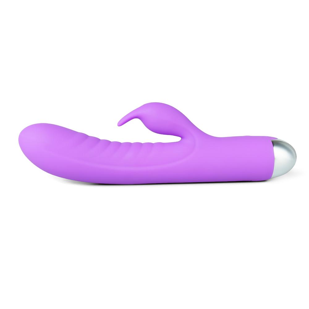 20-Speed Purple Color Silicone Rabbit Vibrator with Finger Picking Function