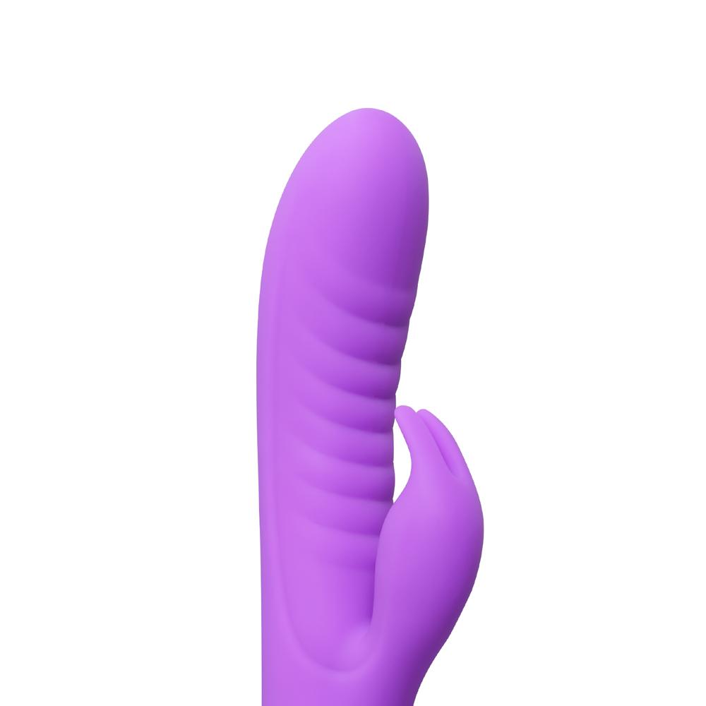 20-Speed Purple Color Silicone Rabbit Vibrator with Finger Picking Function