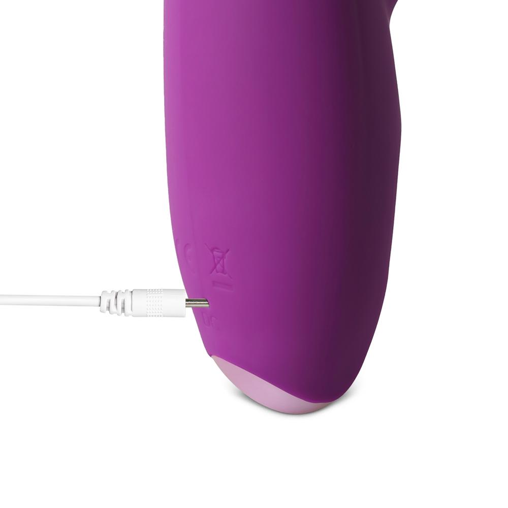 20-Speed Purple Color Silicone Rabbit Vibrator with Vibrating Tongue