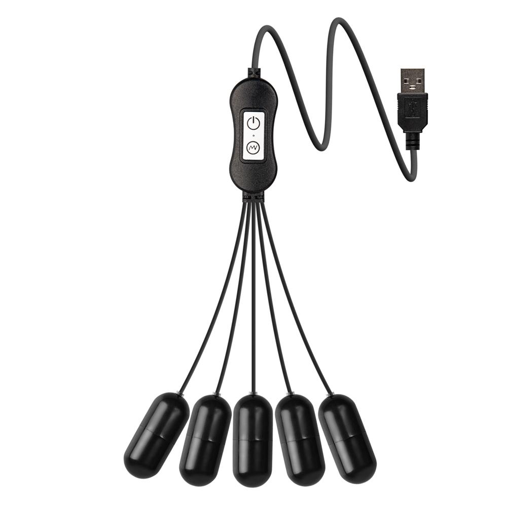 20 Speeds Black Color Penis Trainer with 5 Vibrators