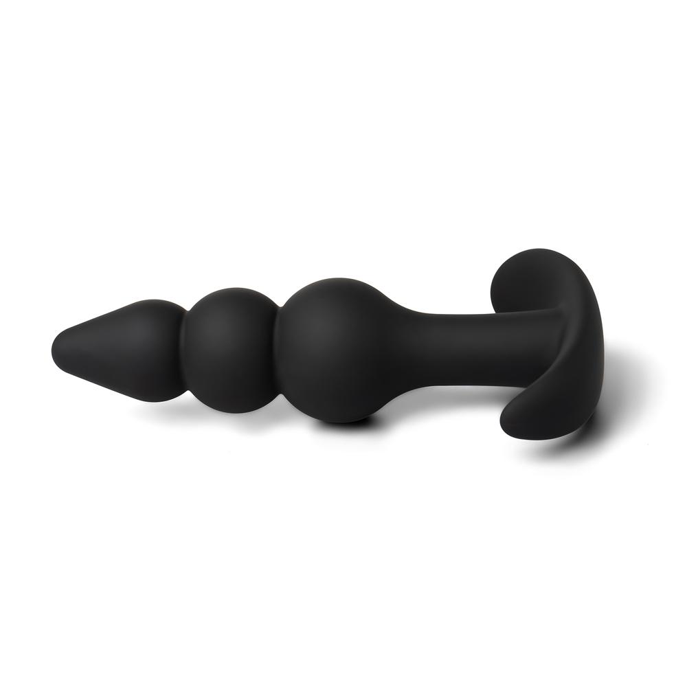 3 PCS Black Color Silicone Beaded Butt Plug Set