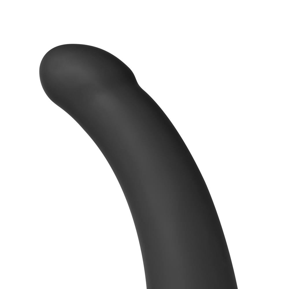 3 PCS Black Color Silicone Curved Dildo Set for Strap On