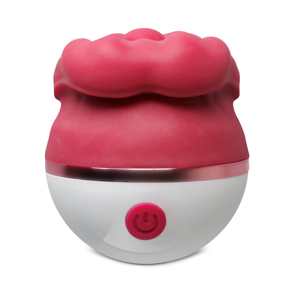 3-Speed Red Color Big Mouth Stimulator with Licking Tongue