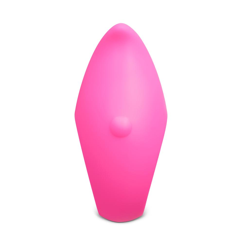 5-Speed Magenta Color Rechargeable Silicone Mango Vibrator With Ring