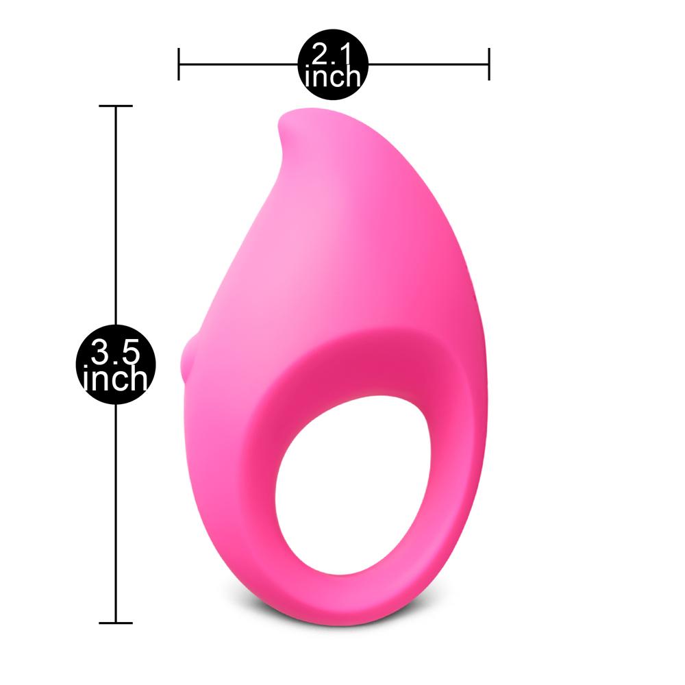 5-Speed Magenta Color Rechargeable Silicone Mango Vibrator With Ring