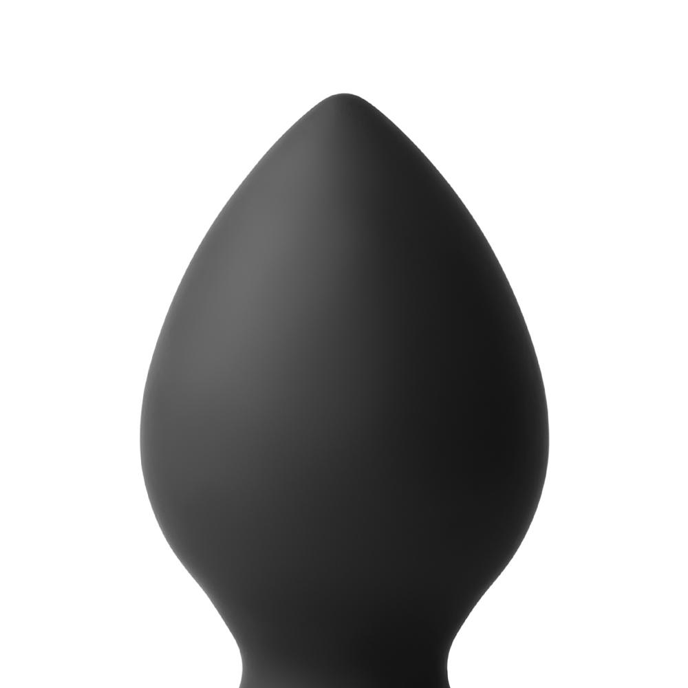 7-Speed Black Silicone Vibrating Anal Plug