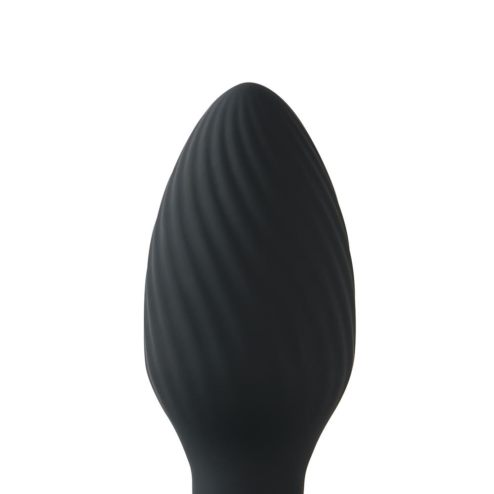 7-Speed Remote Control Black Silicone Vibrating Anal Plug