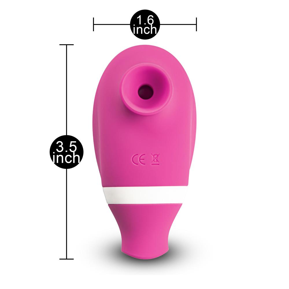 7 Speeds Pink Color Silicone Clitoral Sucking Vibrator with Vibrating Tongue