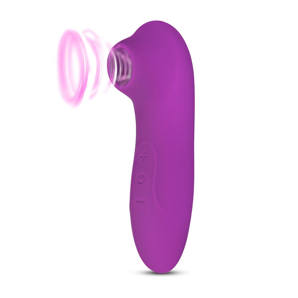 7 Speeds Purple Color Mini Silicone Rechargeable Clitoral Stimulator ( Suction )