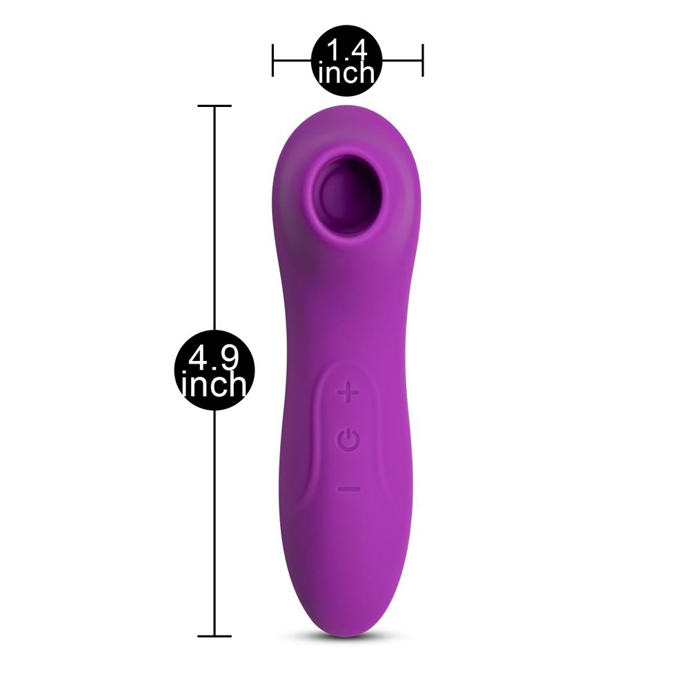 7 Speeds Purple Color Mini Silicone Rechargeable Clitoral Stimulator ( Suction )