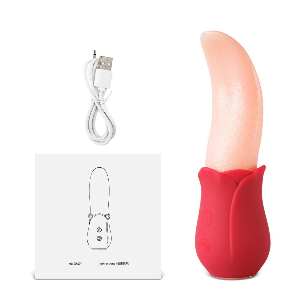 7 Speeds Realistic Silicone Vibrating Tongue