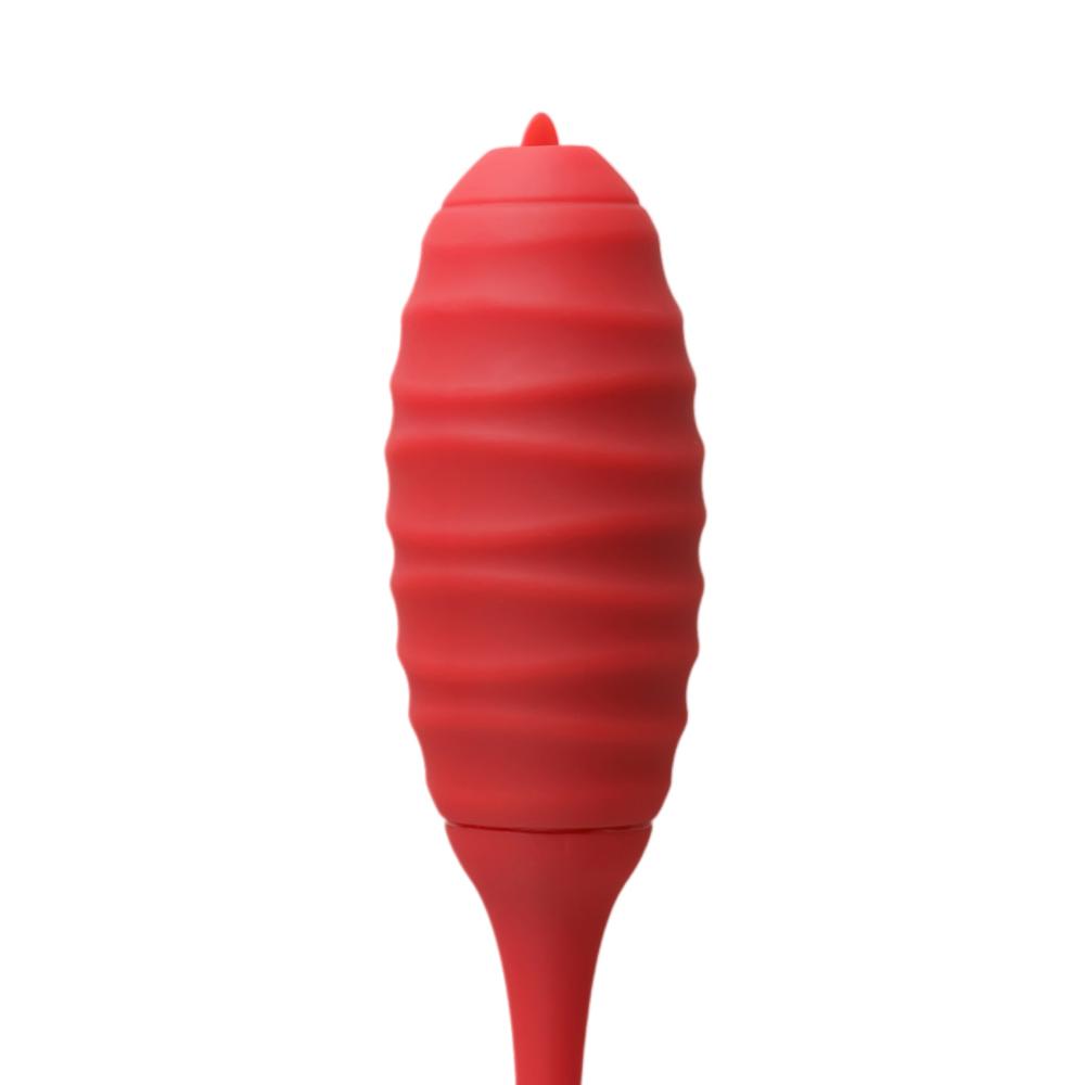 7 Speeds Realistic Silicone Vibrating Tongue with Vibrating Bullet