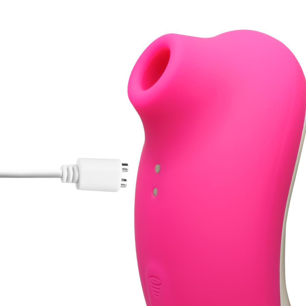 8-Speed Magenta Sucking Massager