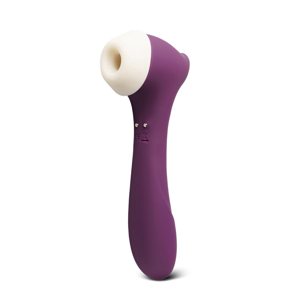 8-Speed Purple Color Rechargeable Medical Grade Silicone Clitoral Stimulator ( Suction and Vibration )