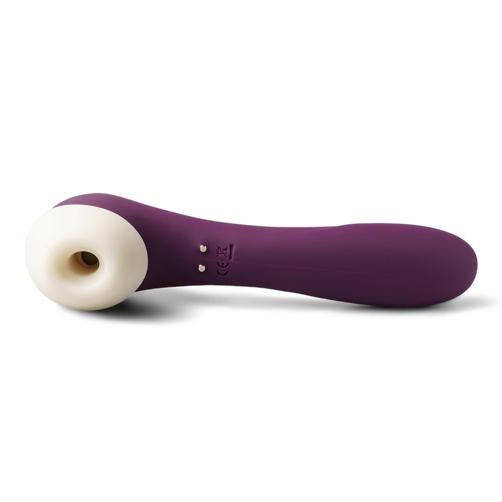 8-Speed Purple Color Rechargeable Medical Grade Silicone Clitoral Stimulator ( Suction and Vibration )