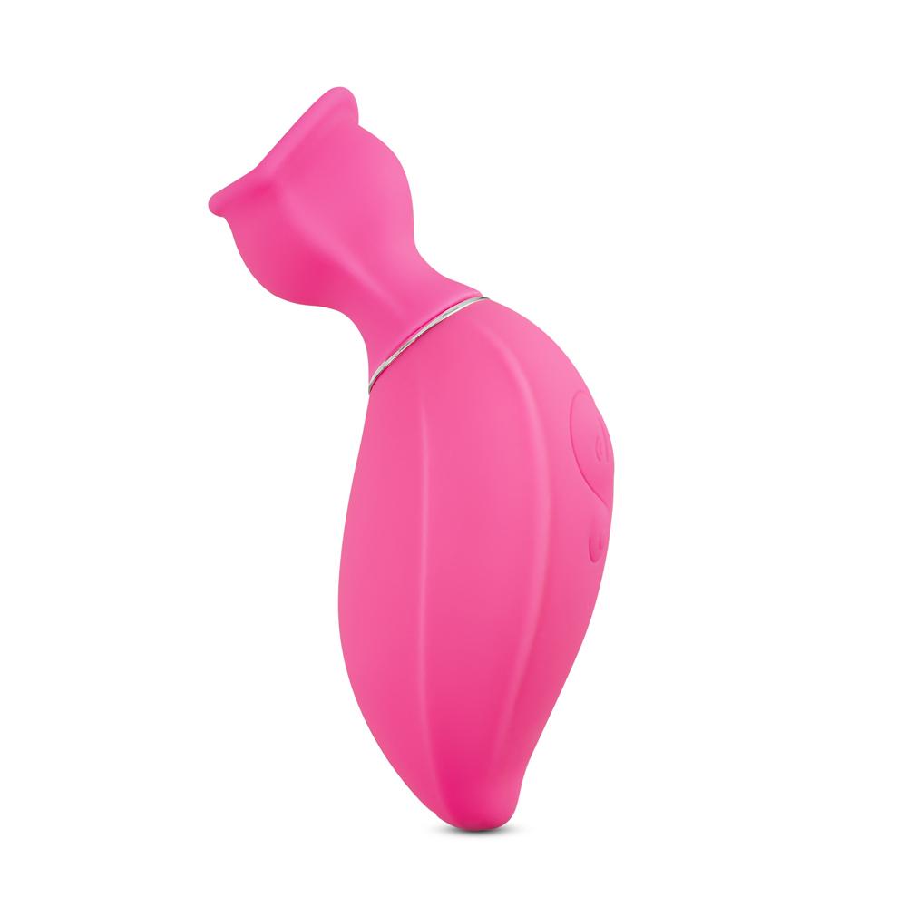 8 Speeds Pink Color Silicone Swan Shape Clitoral Sucking Vibrator