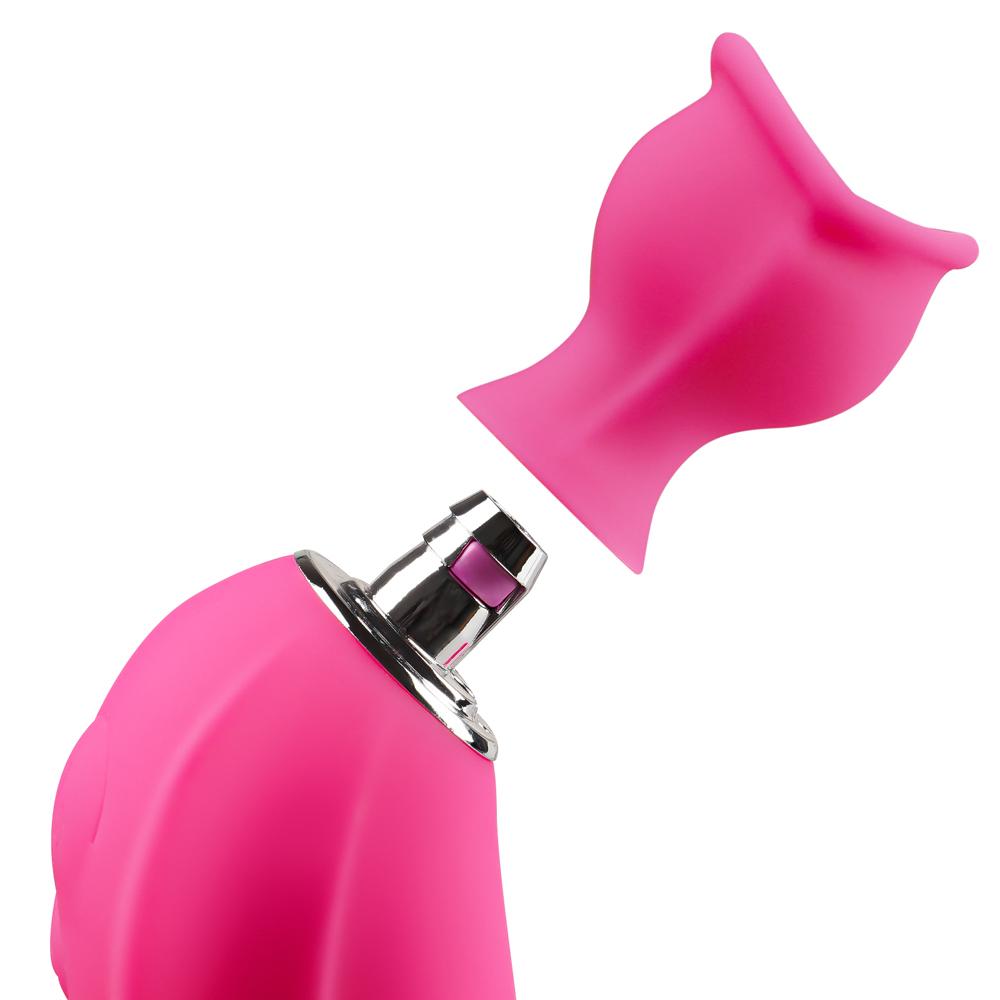 8 Speeds Pink Color Silicone Swan Shape Clitoral Sucking Vibrator