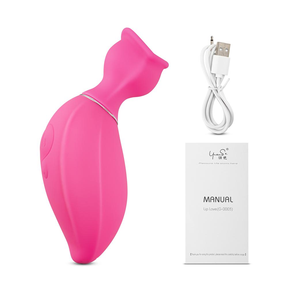 8 Speeds Pink Color Silicone Swan Shape Clitoral Sucking Vibrator