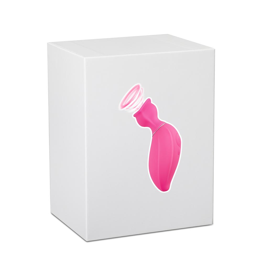 8 Speeds Pink Color Silicone Swan Shape Clitoral Sucking Vibrator