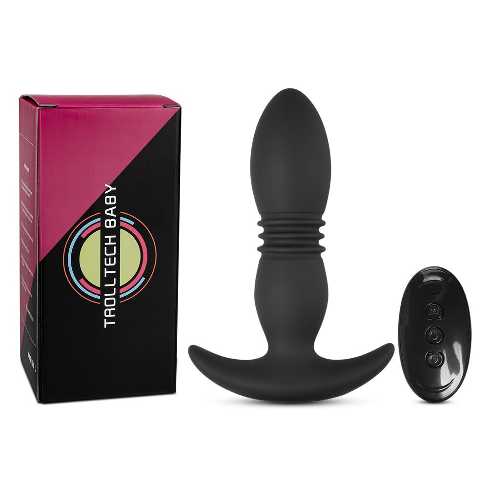 8 Speeds Remote Control Vibrating Anal Vibrator with Thrusting Function