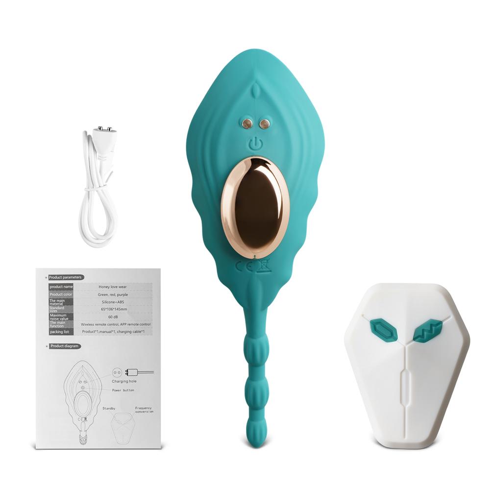 9-Speed APP And Remote Control Green Color Vibrator