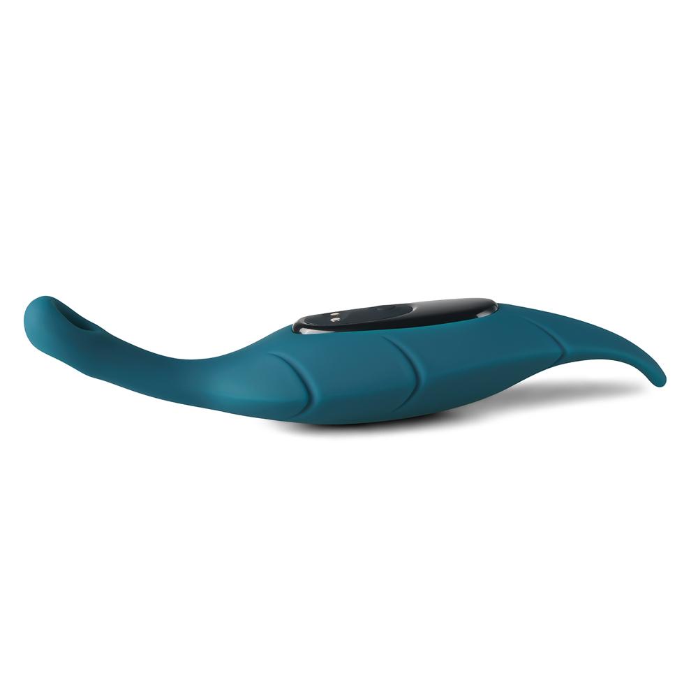 9-Speed Leaf-Shaped Vibrator - Dark Green, Medical Grade Silicone & ABS, Waterproof, USB Rechargeable