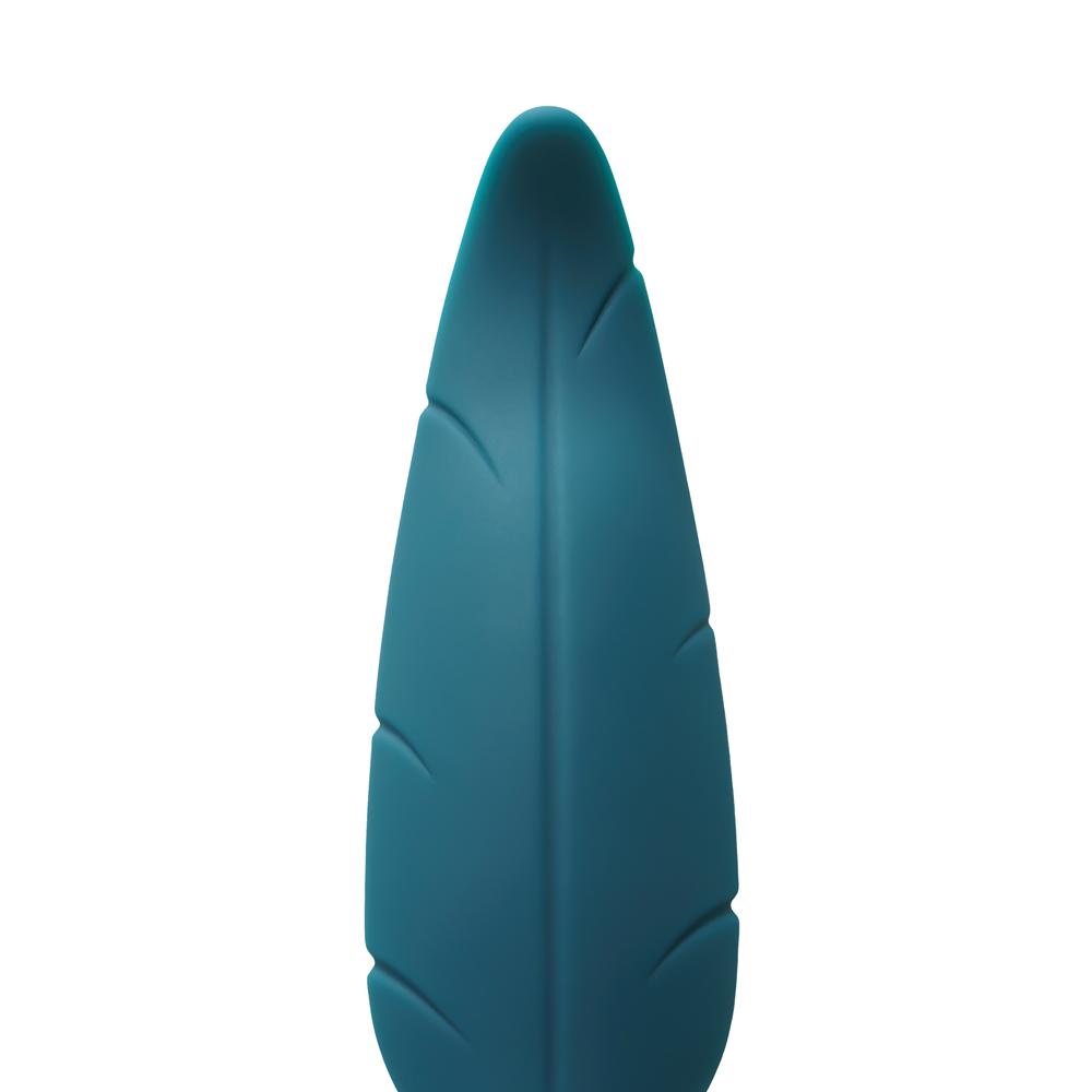 9-Speed Leaf-Shaped Vibrator - Dark Green, Medical Grade Silicone & ABS, Waterproof, USB Rechargeable