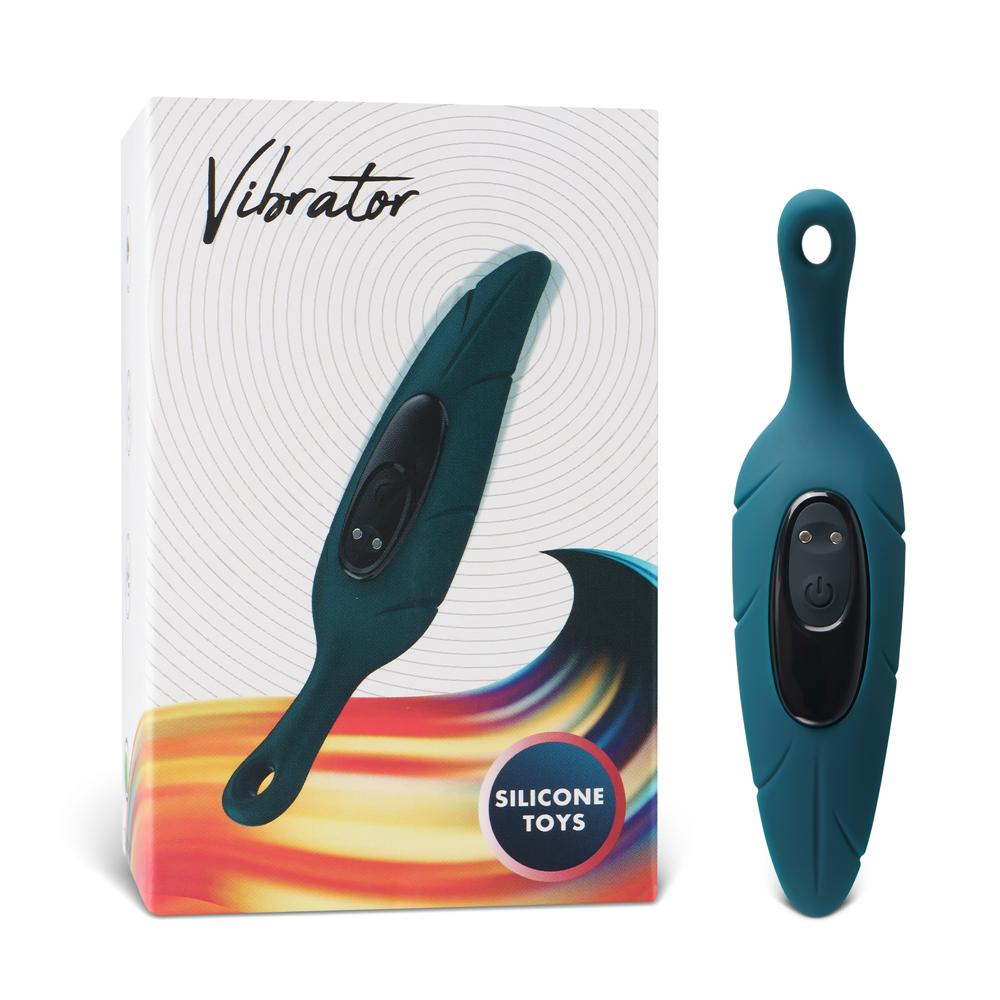 9-Speed Leaf-Shaped Vibrator - Dark Green, Medical Grade Silicone & ABS, Waterproof, USB Rechargeable