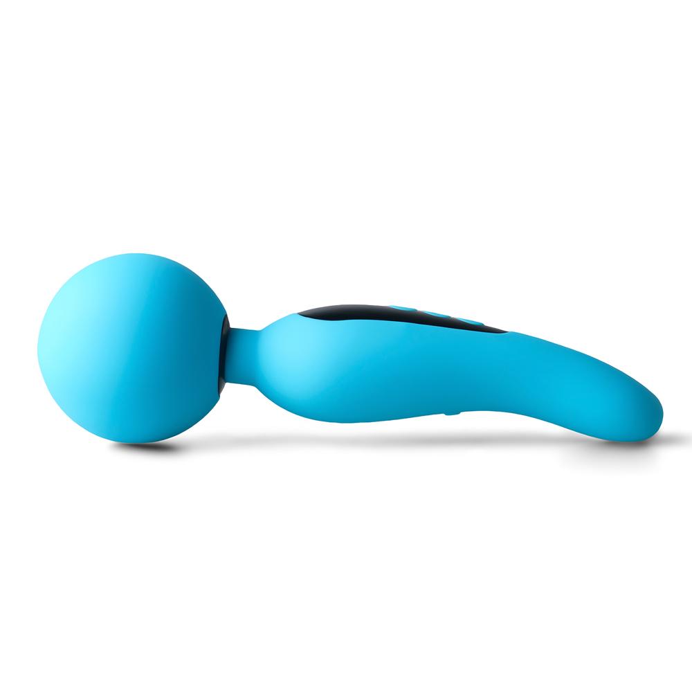 9-Speed Rechargeable Silicone Magic Wand Massager with Heating & Vibrating Functions