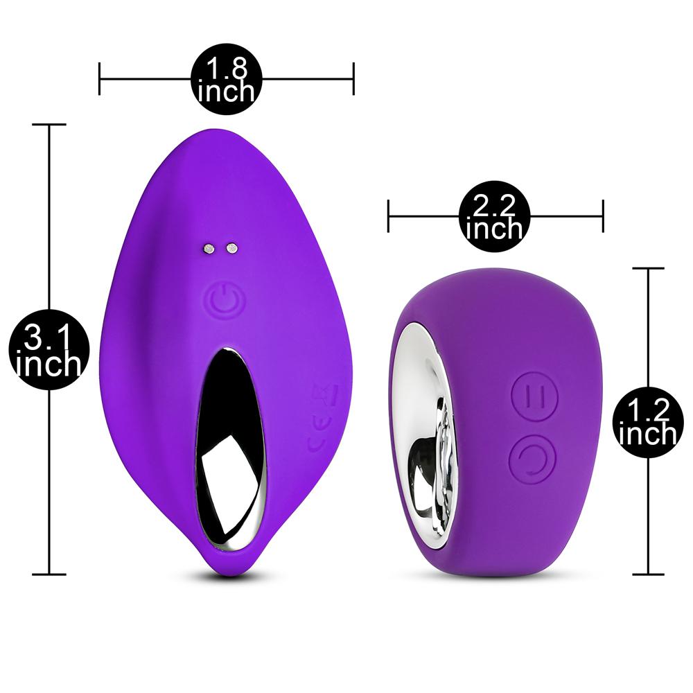 9 Speeds Purple Color Silicone Wearable Panty Vibrator with Wireless Remote Control