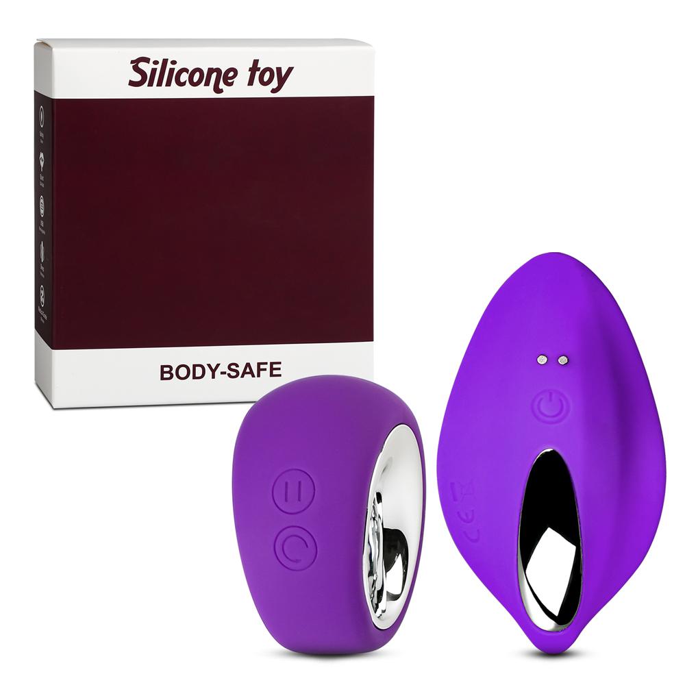 9 Speeds Purple Color Silicone Wearable Panty Vibrator with Wireless Remote Control