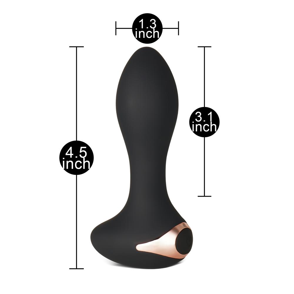 Black 10-Speed App-Controlled Vibrating Plug