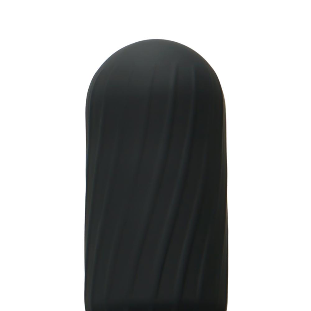 Black 10-Speed Rechargeable Vibrating Bullet with Silicone Grip Handle