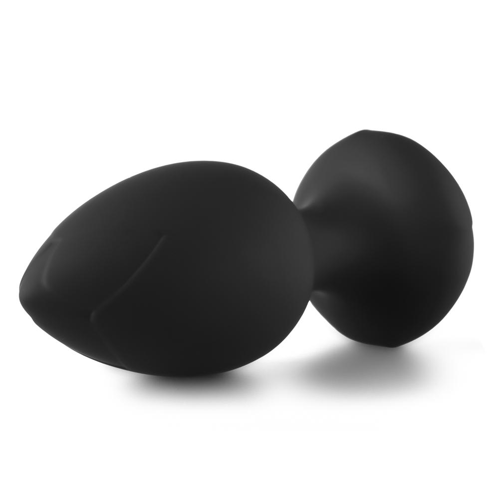 Black 10-Speed Rechargeable Waterproof Vibrating Butt Plug with Remote Control