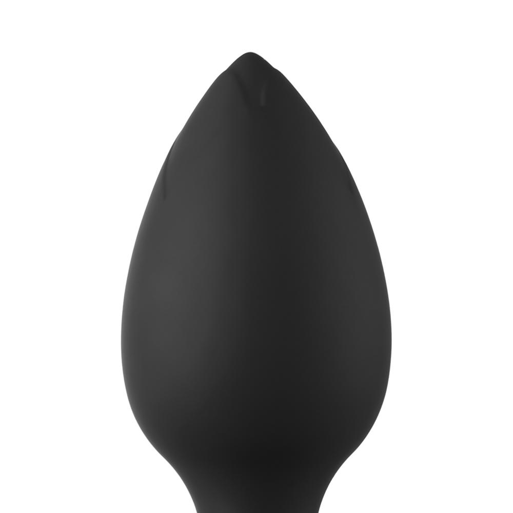 Black 10-Speed Rechargeable Waterproof Vibrating Butt Plug with Remote Control