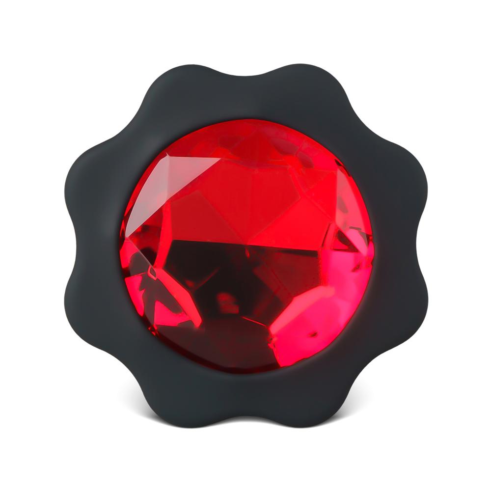 Black 3-Piece ABS Butt Plugs Set with Red Base