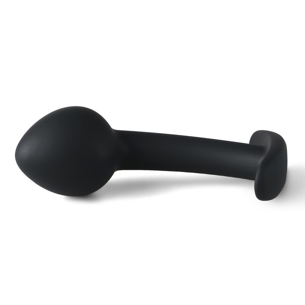 Black 3-Piece Curved Silicone Anal Plug Set