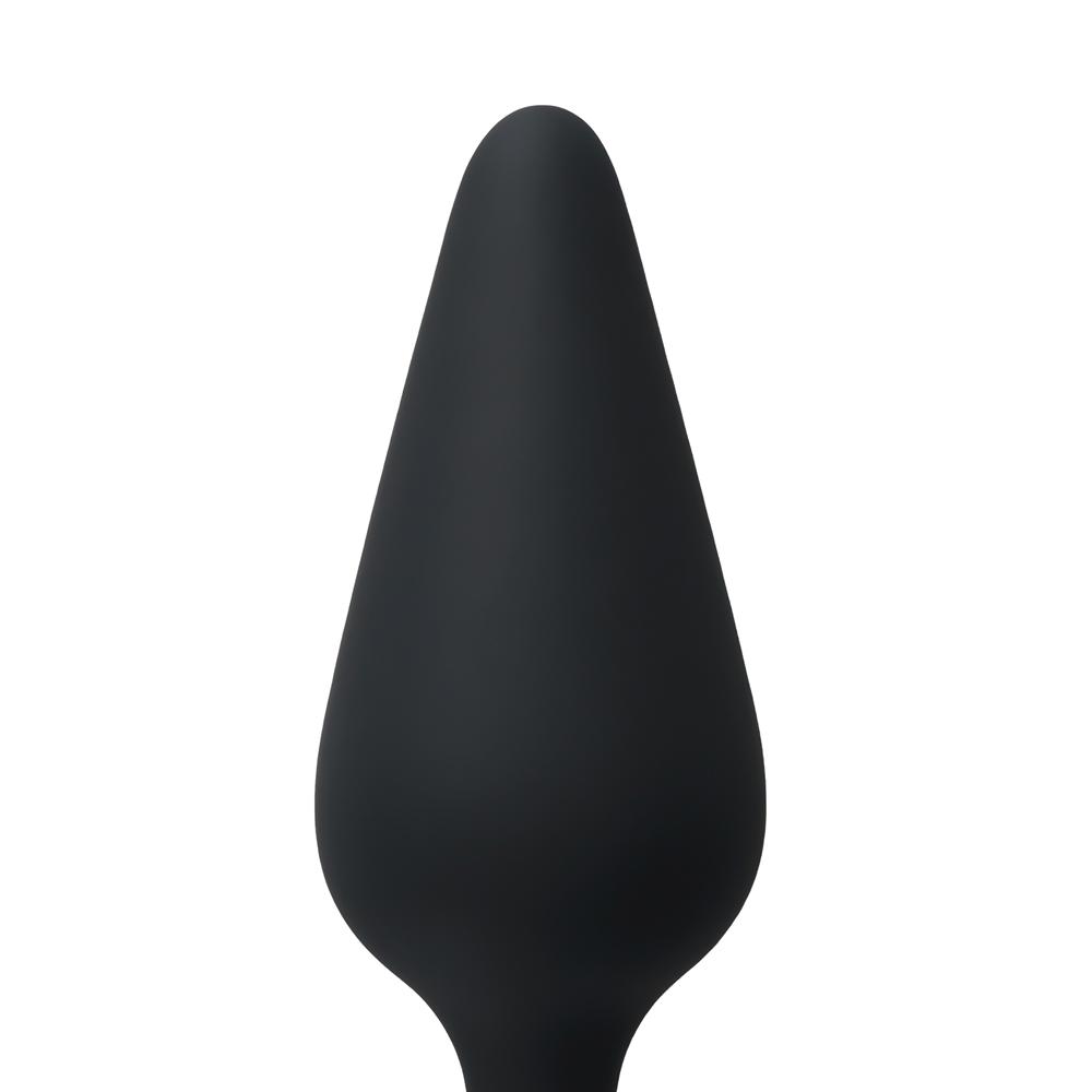 Black 3-Piece Silicone Anal Plug Set