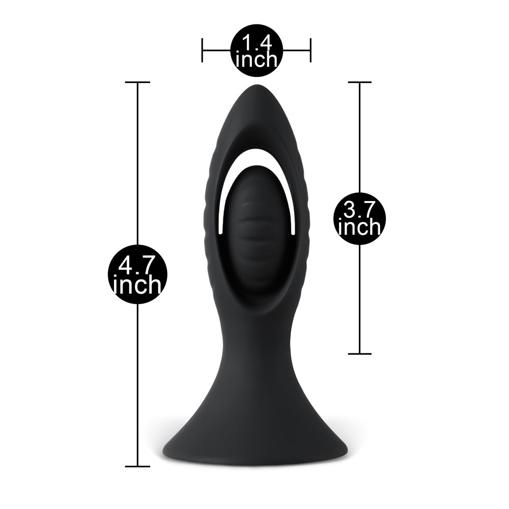 Black 9-Speed USB Magnetic Rechargeable Waterproof Vibrating Butt Plug with Remote Control