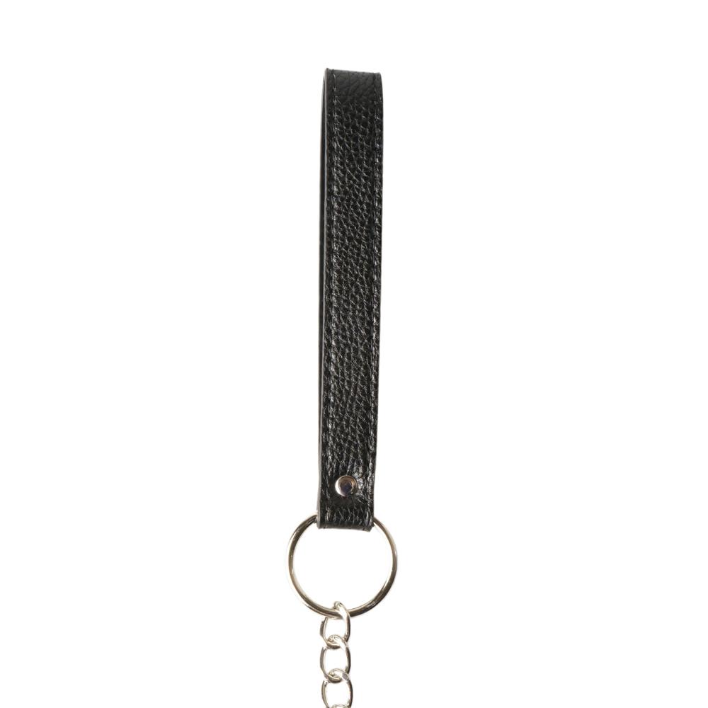 Black Bondage Collar with Lead