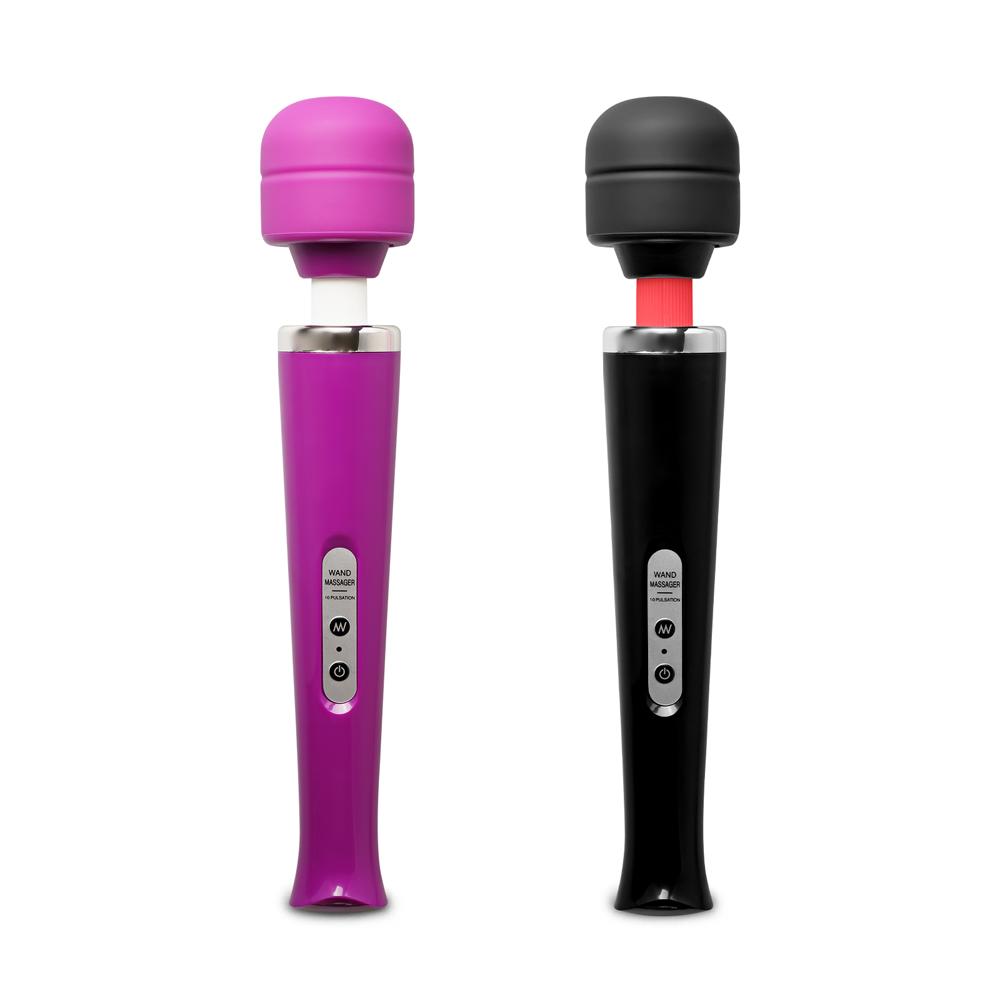 Black Color 10-Speed USB Rechargeable Magic Wand Massager